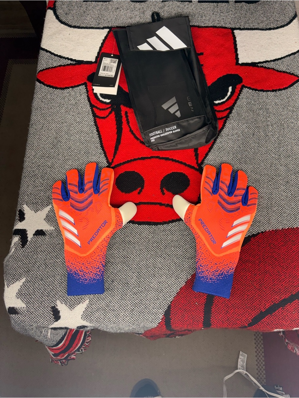 adidas Predator Goalkeeper Gloves in Orange and Blue